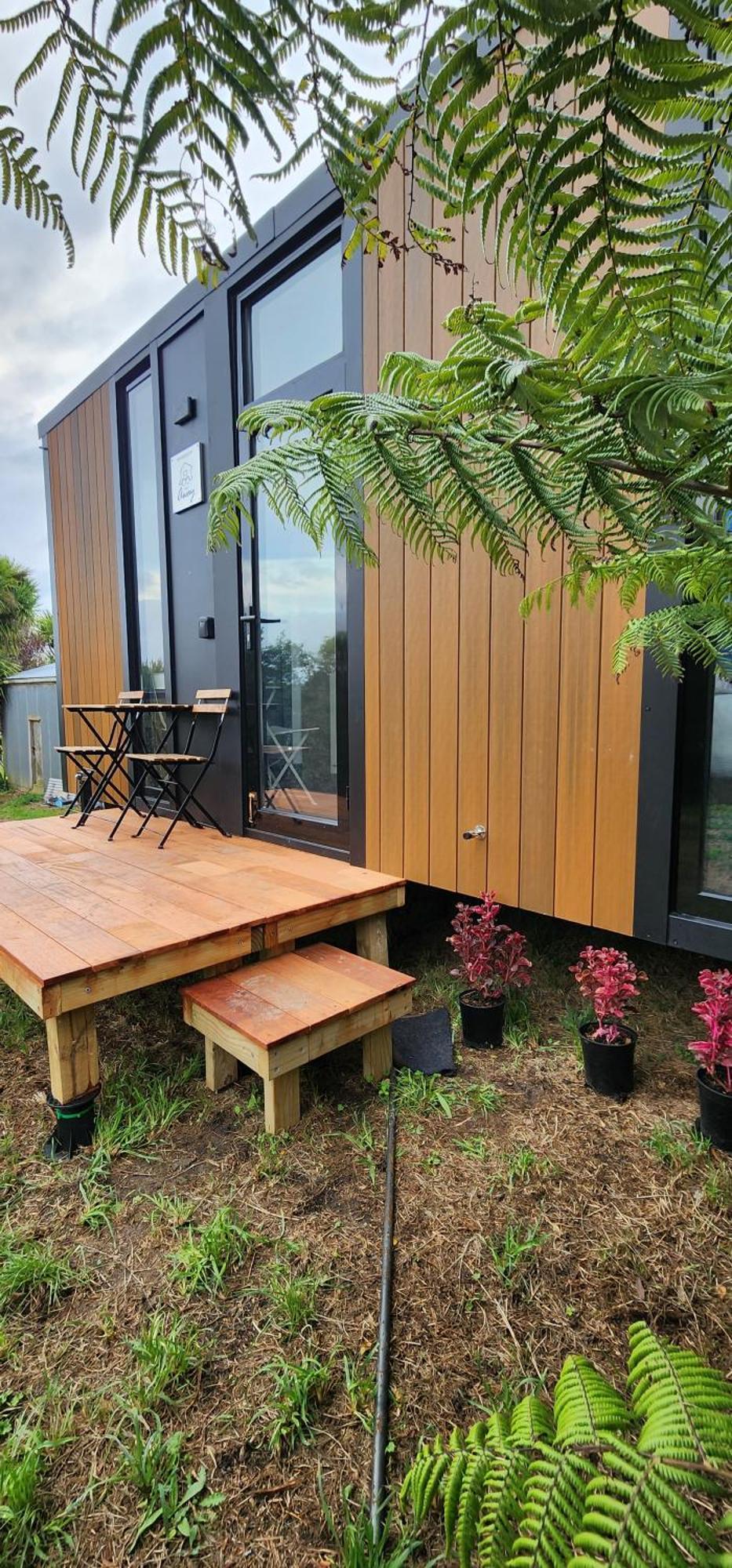 Cozy Cabin2 With Outdoor Bath At Dairy Flat Farm Waitoki Exterior foto
